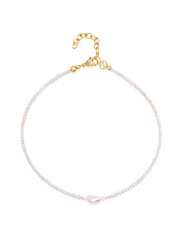 Nialaya Women's Necklace Seed Pearl Choker Seed Pearl Choker 14.5 Inches / 36.8 cm WNECK_316